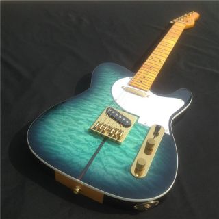 TL Style Electric Guitar with Clouds Striped