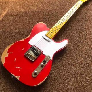 Red Color Master Build Relic TL Guitar
