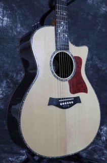 Solid AAA Spruce Top Real Abalone Inlay Ebony Fingerboard Earl Style Electric Acoustic Guitar