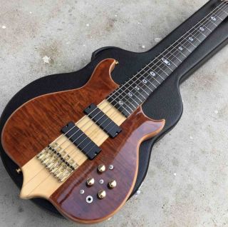 Neck Through Body Burst Maple Passive Closed Type Pickup 6 Strings Bass Ebony Fingerboard Electric Bass Guitar