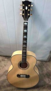 AAAA All Solid Flamed Maple J200 Acoustic Guitar in Natural
