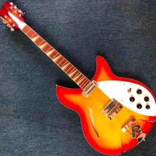 Custom 12 Strings Ricken 360 Electric Guitar in Cherry Red Burst Buxus Sinica Body