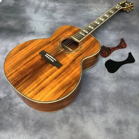 Custom J200 Jumbo Guild Style KOA Wood Acoustic Guitar