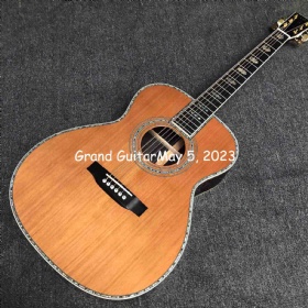 Custom 40 Inch OM Body Solid Cedar Top 14 Frets OM JM Acoustic Guitar