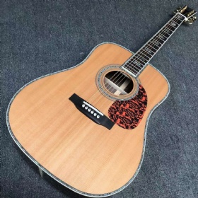 Custom 41 Inch Solid Spruce Cedar Top Grand Dreadnought D45C Style Acoustic Guitar