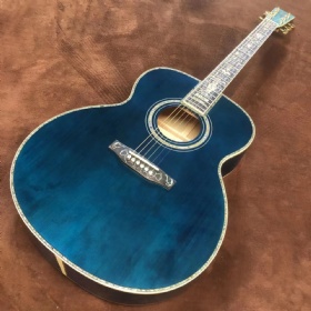 Custom 40 inch OM body abalone binding ripple back side acoustic guitar