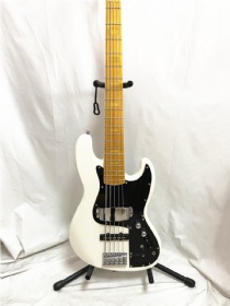 Classic 5 strings electric bass maple neck black guard in vintage cream white color ​
