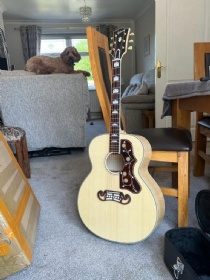 Custom 5A Adirondack Spruce Top One Pcs Neck Flamed Maple Back Sides SJ200 Acoustic Guitar