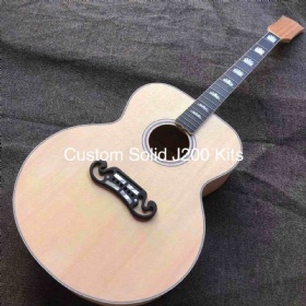Custom SJ200 Jumbo Acoustic Guitar DIY Kits Unfinishing