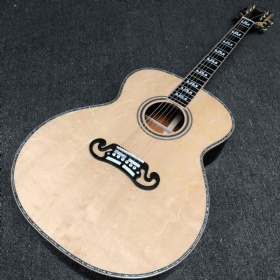 Custom SJ200 Solid Cocobolo Back Side 5A Flamed Maple Neck Acoustic Guitar