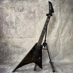 Custom Jack son stle V shape electric guitar in black color