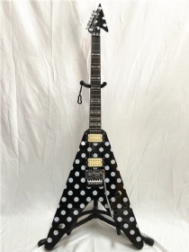 Custom Randy Rhoads Signature Electric Guitar with Polka Dot Finish Top Guitar Double Shake Vibrato
