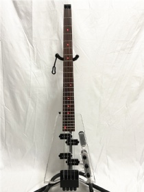 Custom edition 4 string headless Crystal Acrylic electric bass color