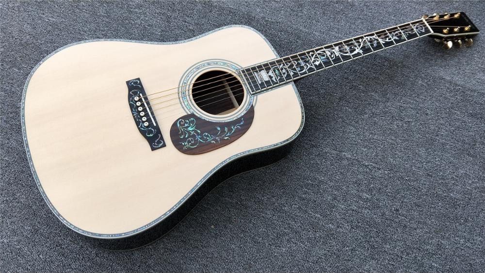 Solid Spruce Top Real Abalone Inlay Binding