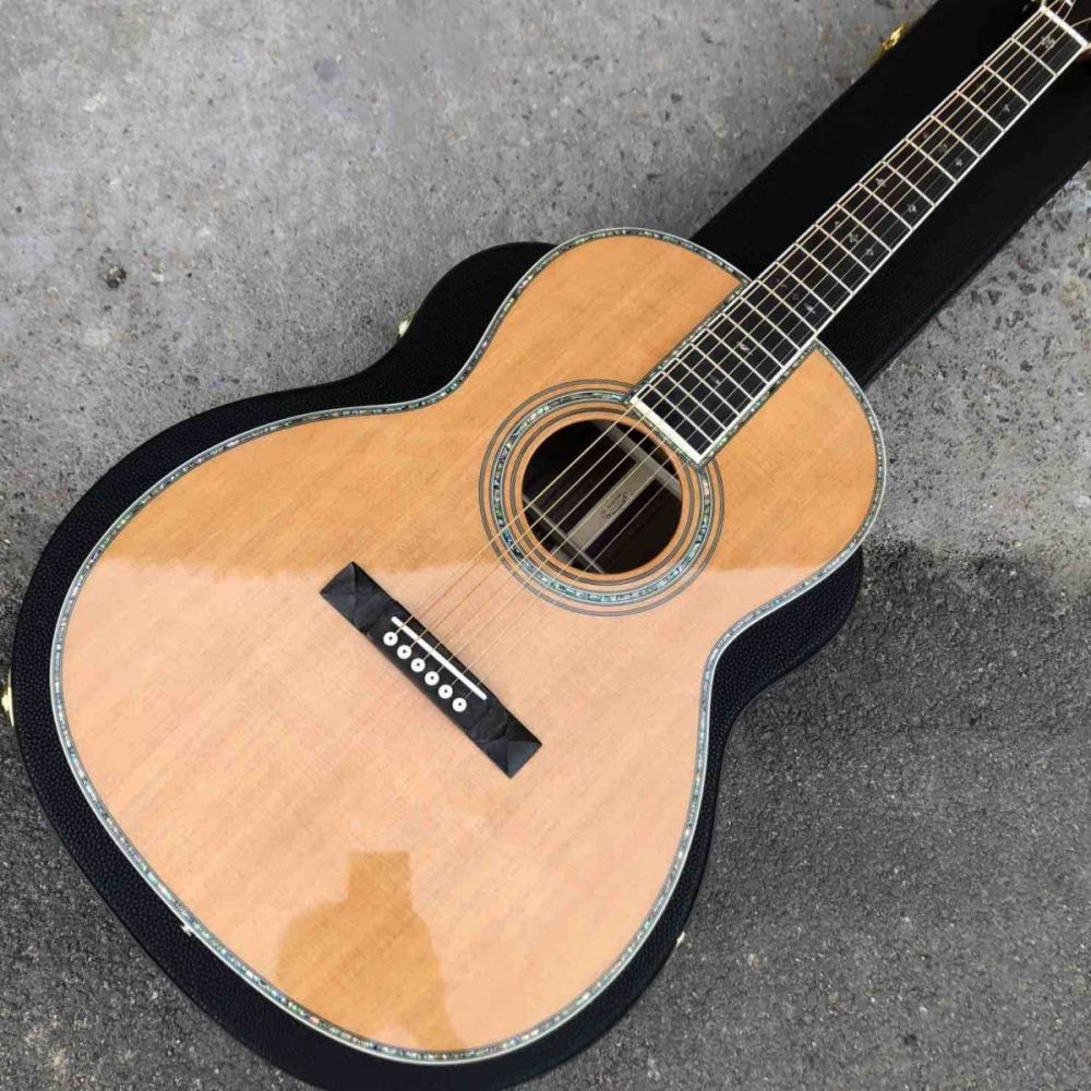 Ebony Fingerboard Solid Spruce Top 39 Inch OOO Style Classic Acoustic Electric Guitar