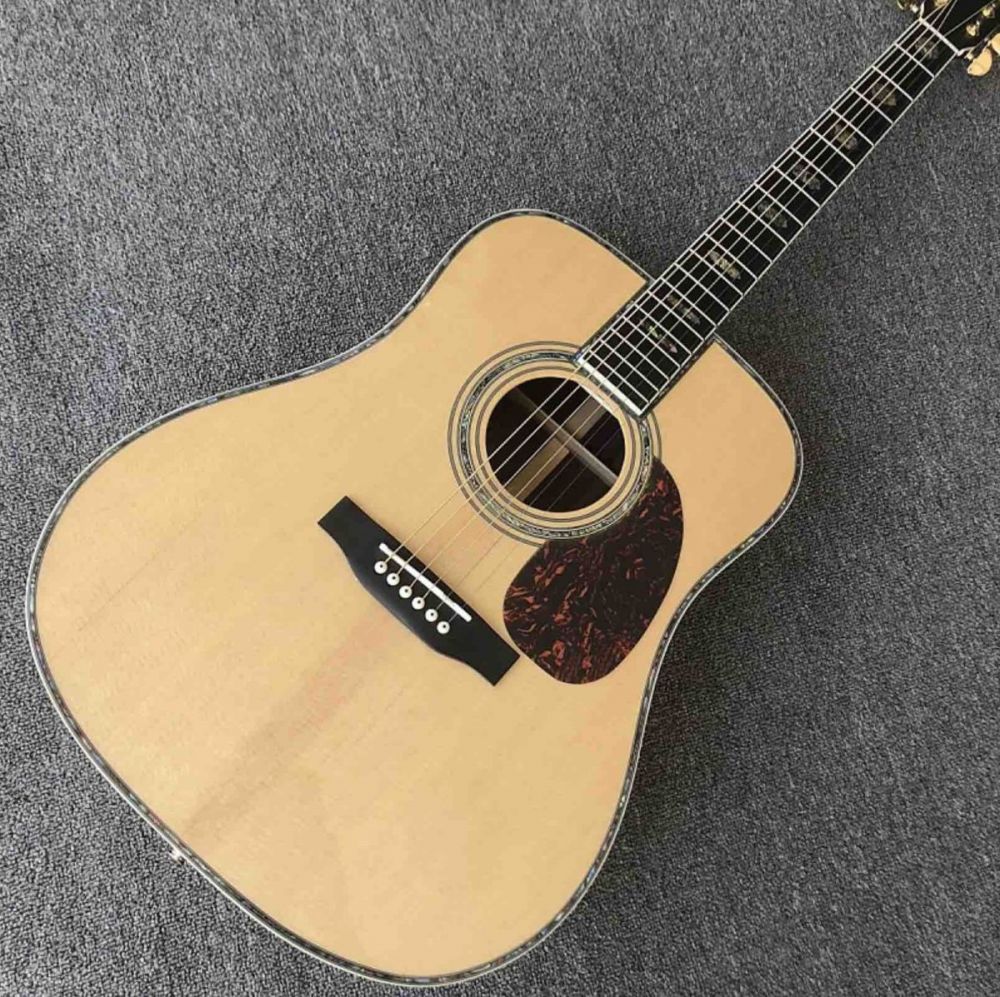 Solid Spruce D45s Classic Acoustic Dreadnought Guitar with Pickup 301