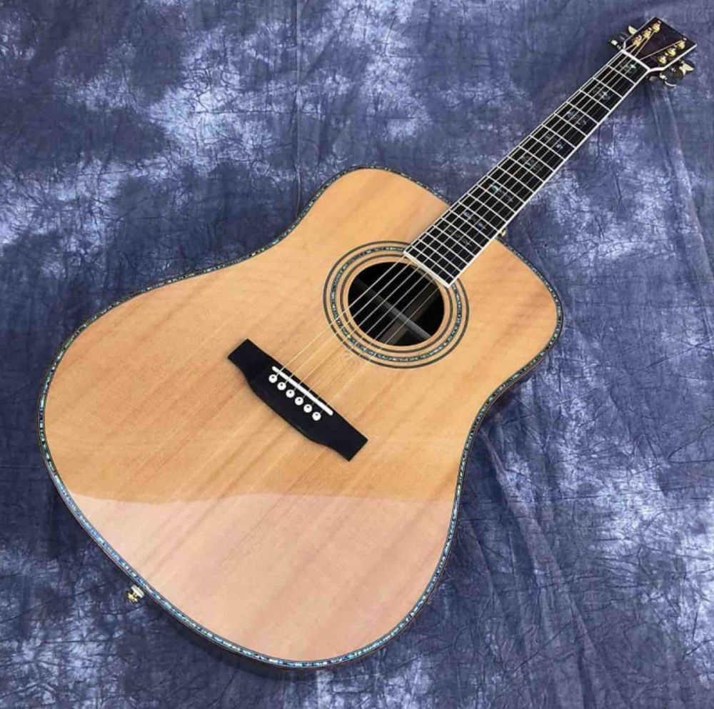 Ebony Fingerboard Solid Spruce 45D Style Acoustic Guitar Cocobolo Acoustic Guitar
