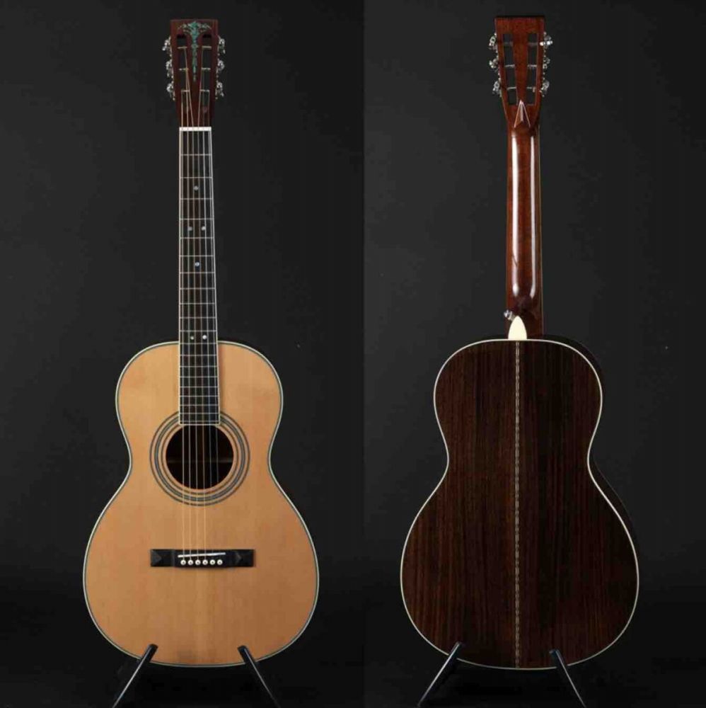 OO28 Type 39 Inch Parlor 47mm Nut Wide Solid Wood Acoustic Electric Guitar