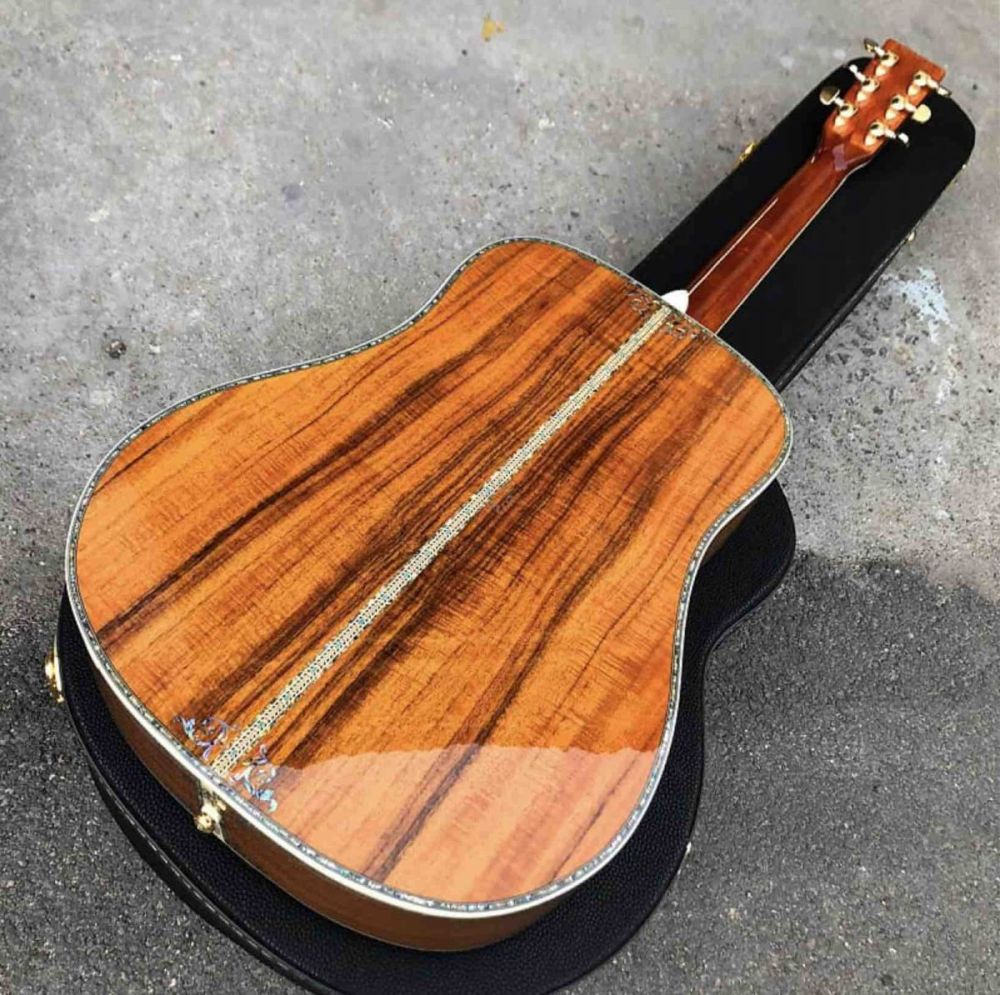 Ebony fingerboard D45k Style Solid KOA Wood Acoustic Guitar 41 Inch KOA