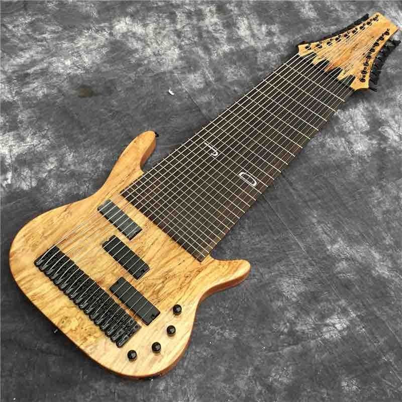 Custom Factory 17 Strings Electric Guitar Bass Rosewood Fingerboard Fretless Inlay