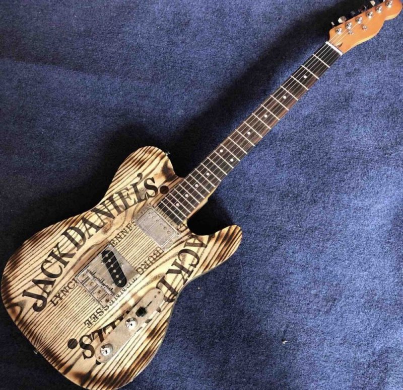 Natural Wood Color Roasted Coke Electric Guitar