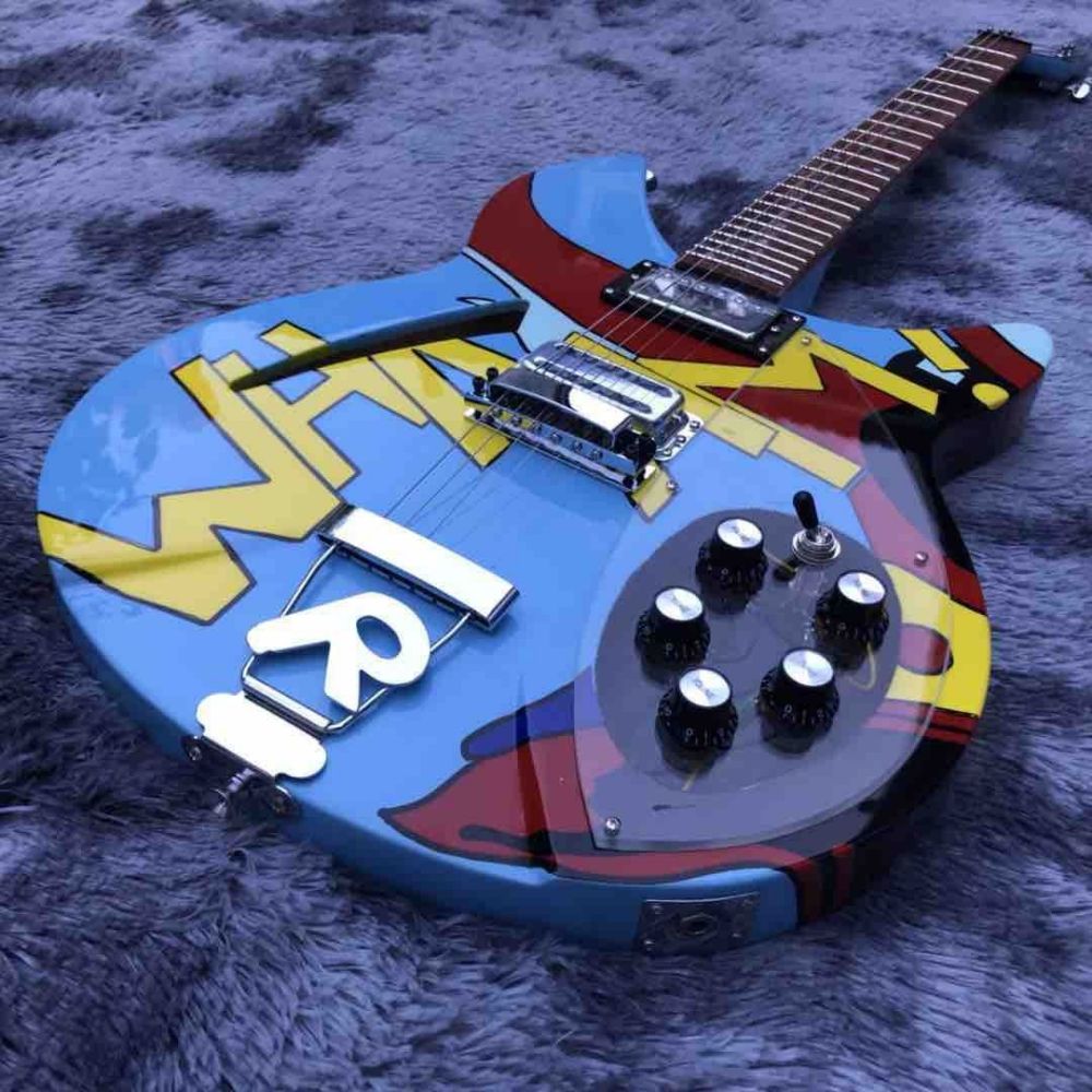 Custom WHAAM 330 Electric Guitar TPP Paul Weller Roy Lichenstein Printing Vintage Jam