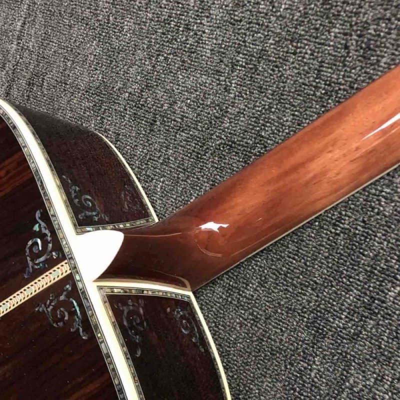 Soild Rosewood Guitar Pickguard With Abalone Shell Line Inlay