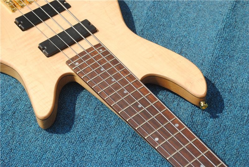 Custom Neck Through Body 5 Strings Bass Guitar