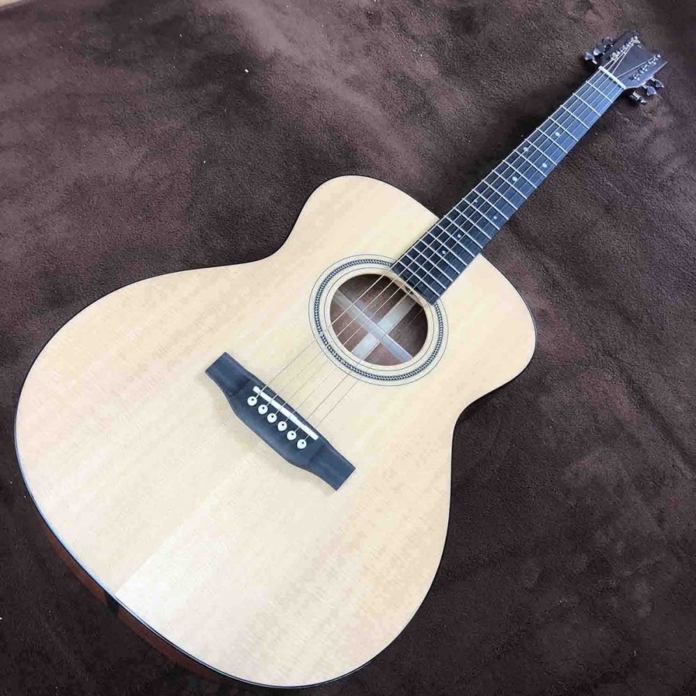 Custom OM28AA All Solid Wood Neck Through Body Quality Tuner Acoustic Guitar Matt Finishing