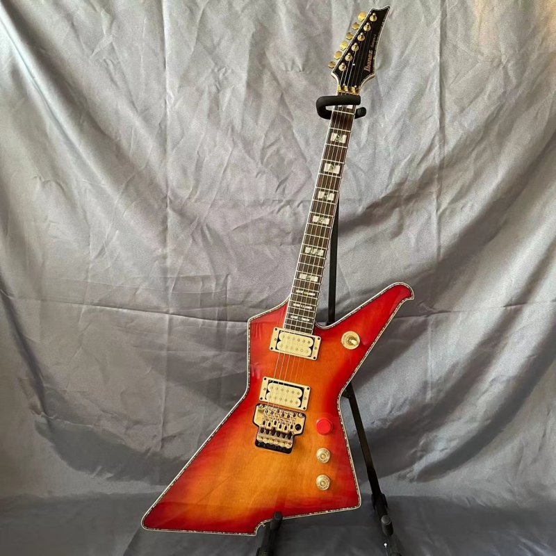 Custom High Gloss Ibanez Style Destroyer Duplex Tremolo System Electric Guitar in Red Color