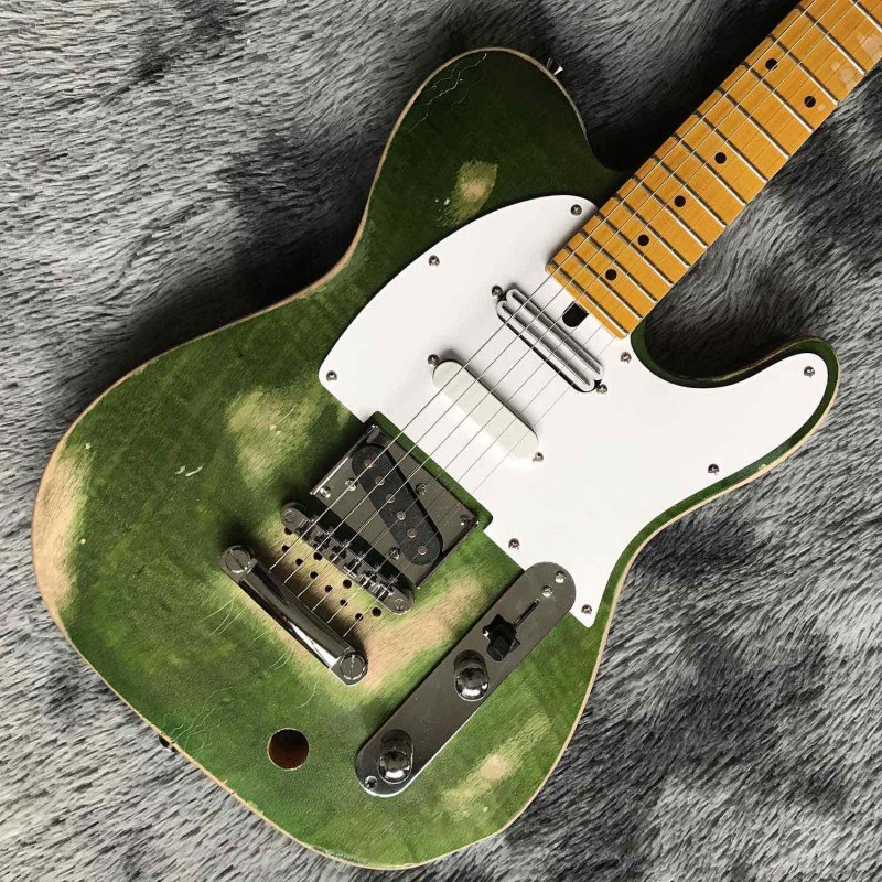 Custom Aged Status Quo Electric Guitar in Green Color