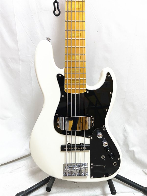 Custom Classic Vintage Cream White Color 5 Strings Electric Bass with ...