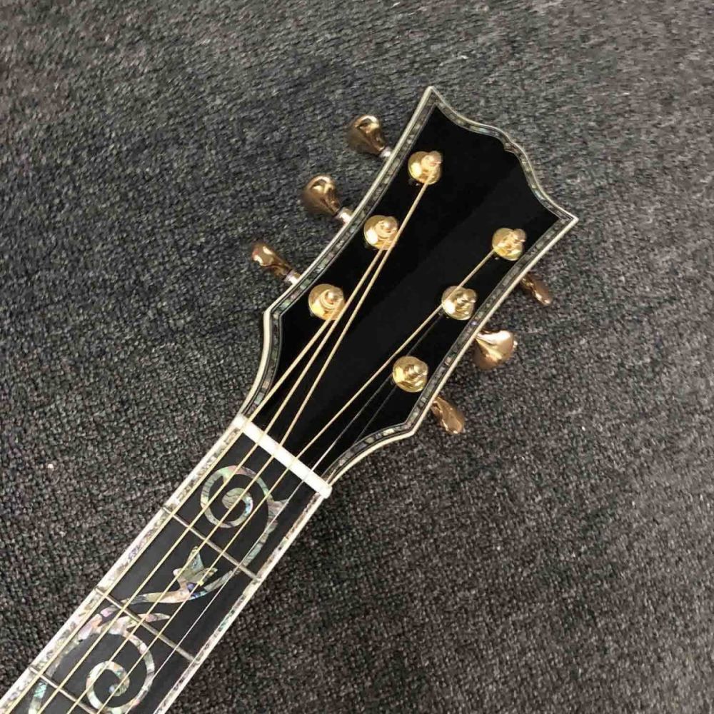 Custom 43 Inch Jumbo Solid Koa Wood and Solid Back Side Cutaway