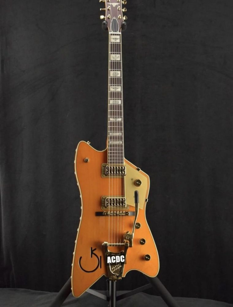 Custom BillyBo Jupiter Orange Eddie Cochran Thunder Cow Cactus Inlay Bigs Tremolo Bridge with Gold Hardware Electric Guitar