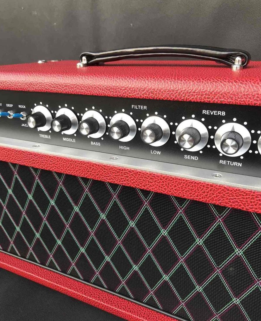 Custom SSS100 Steel String Steel By Grand Amplifier Head 50W in Red or