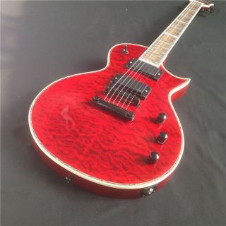 RED Clouds Striped EMG Pickups Electric Guitar