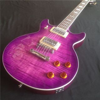 Purple Color Electric Guitar with Two Ears