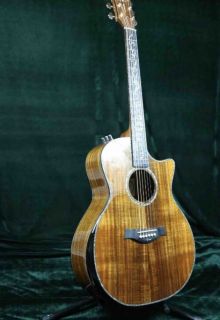 PS14AA Luxury Acoustic Guitar Full Solid AAA Koa Top & Back Side Real Abalone Inlay Ebony Fingerboard One Piece Wood Neck