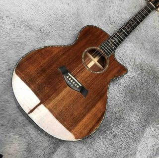 Ebony Fingerboard Abalone Binding Cutaway KOA Wood 916K Acoustic Electric Guitar