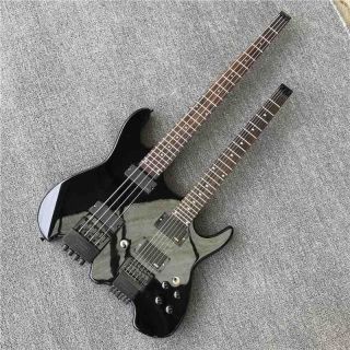 Customizes Classic Black Steinberg Headless 4+6 Strings Electric Bass Guitar with Black Hardware