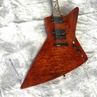 Custom Electric Guitar in Wine Red with Rosewood Top Covered Black Hardware Can be Customized Logo