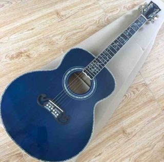 Solid sprue top flamed maple back side all full abalone binding ebony fingerboard acoustic electric guitar