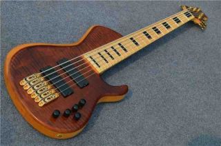 Custom Shop ELM Body Maple Fingerboard Bass Guitar China 6 String Bass Guitar Fingerboard