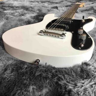 Custom Guitar The Ventures White Color Mosrite Logo Reversed Body 6 Strings Electric Guitar