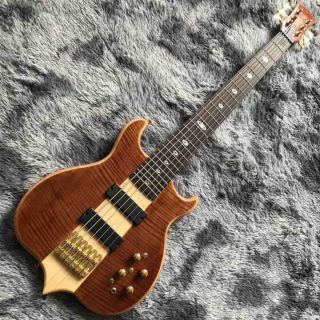 Custom Neck Through Body 6 Strings Electric Bass Guitar