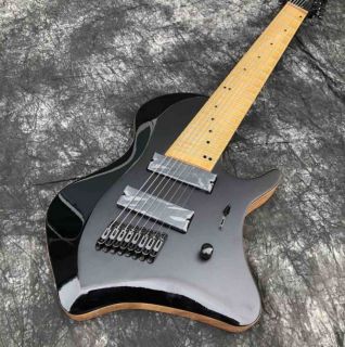 2020 Fanned Frets Black 8 Strings Elcectric Guitar