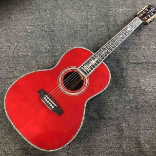 Solid Spruce Top 00045R Model Acoustic Guitar Red Pine 100% All Real Abalone Acoustic Electric Guitar
