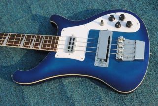 Custom 4 Strings Ricken 4003 Electric Bass Transparent Blue Color
