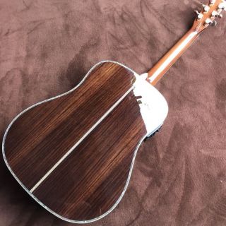 Custom 41 Inch D Body Solid Cedar Wood Top Back Side Sandalwood Acoustic Guitar