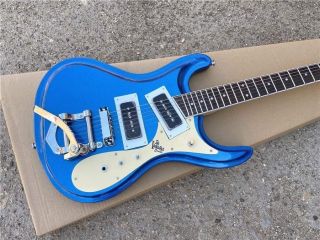 Custom Mosrite Jazz Vibrato Electric Guitar in Metal Blue